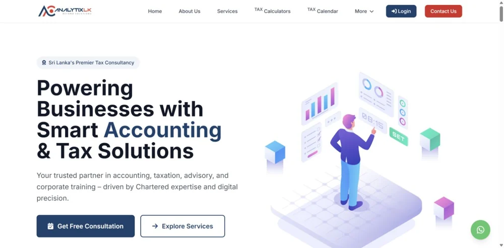 Analytix website created by AryaLabs