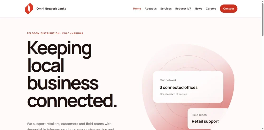 Omni Network Lanka interface preview